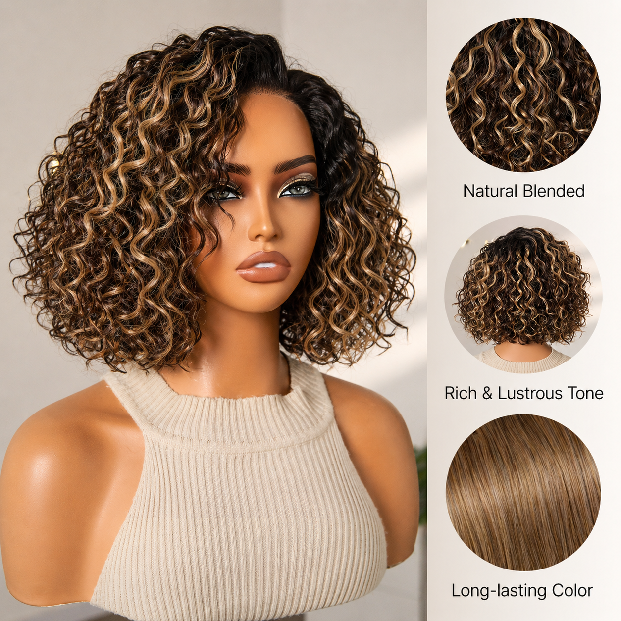 đ„Final HoursâUp to 90% Offđ„Ready-to-Wear Glueless Curly Bob Wig