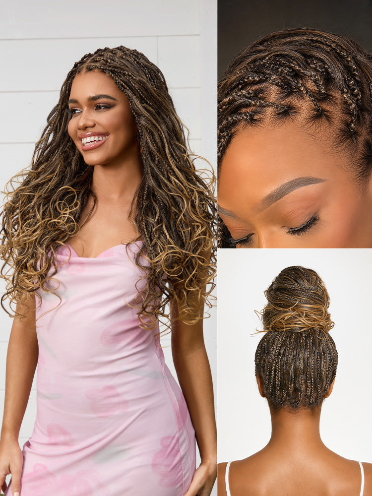 ✨Last Day:60% Off✨ No Glue, No Hassle – Natural Wavy & Braided Wigs