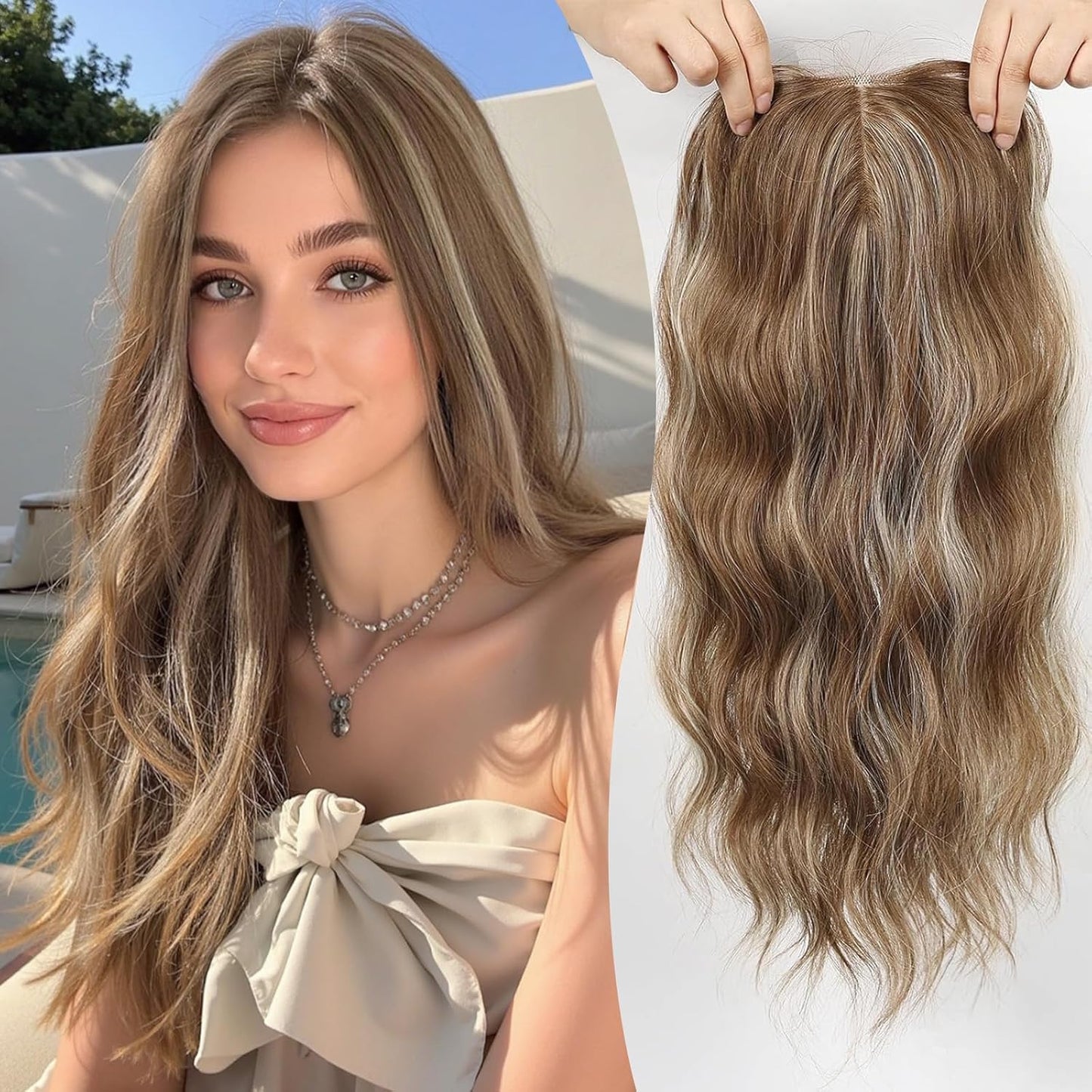 ⚡Final Hours – 2026 New Lightweight & Breathable Wavy Hair Topper