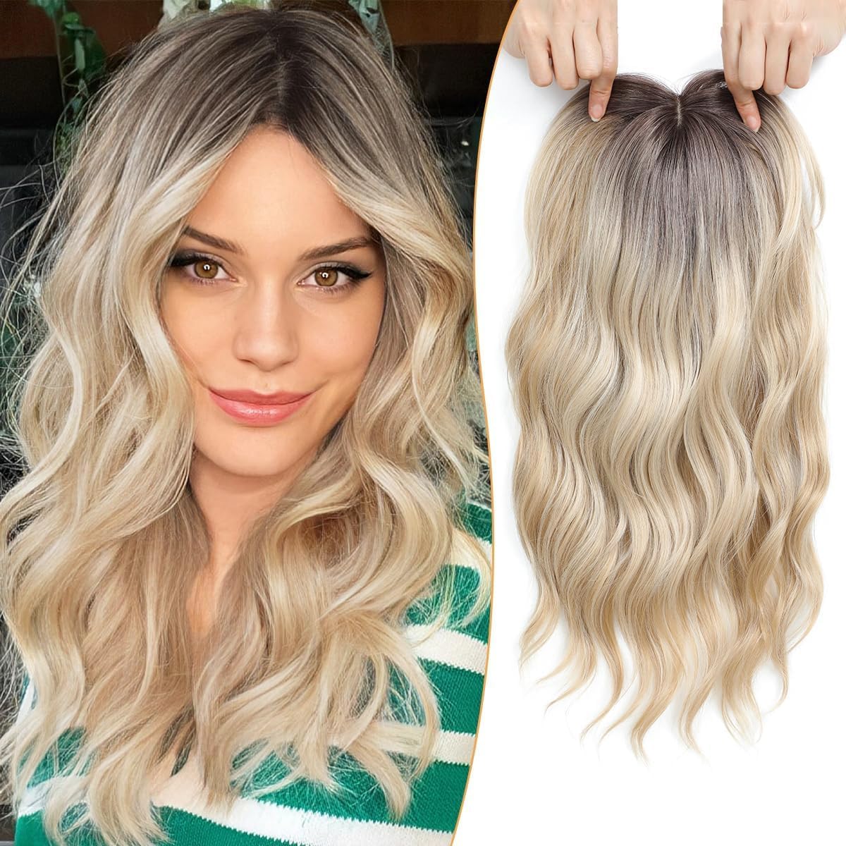 ⚡Final Hours – 2026 New Lightweight & Breathable Wavy Hair Topper