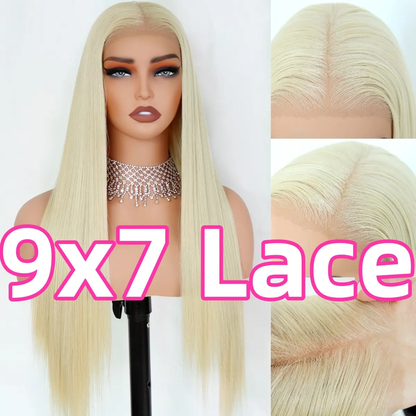 9x7 Glueless Synthetic Lace Front Wig - Straight Style