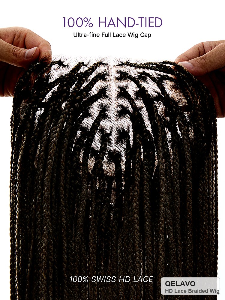 🔥Last Day: 80% Off🔥 HD Lace Knotless Box Braided Wig | Real Scalp Look Glueless Wig