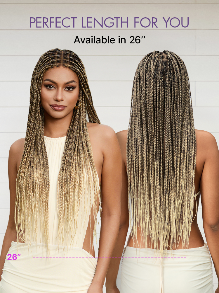🔥Last Day: 80% Off🔥 HD Lace Knotless Box Braided Wig | Real Scalp Look Glueless Wig
