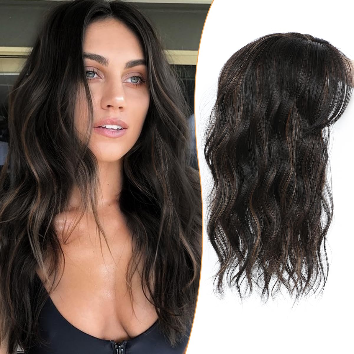 ⚡Final Hours – 2026 New Lightweight & Breathable Wavy Hair Topper