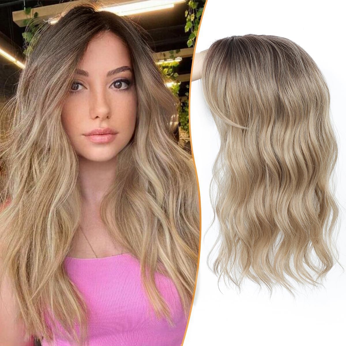 ⚡Final Hours – 2026 New Lightweight & Breathable Wavy Hair Topper