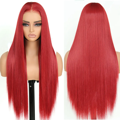 9x7 Glueless Synthetic Lace Front Wig - Straight Style