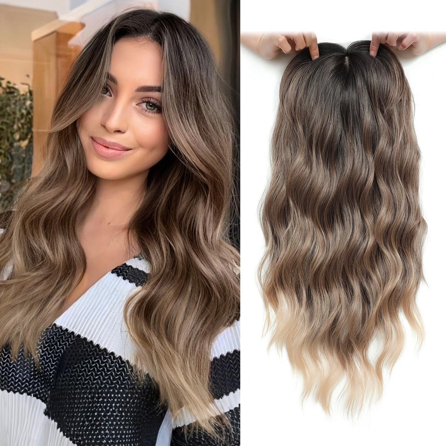 ⚡Final Hours – 2026 New Lightweight & Breathable Wavy Hair Topper