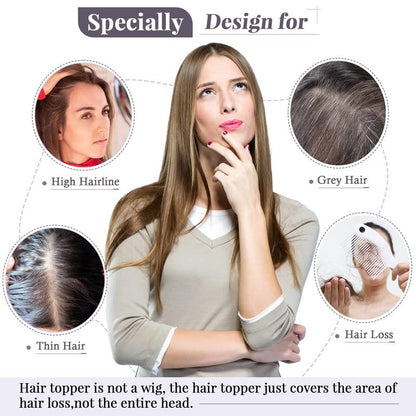 ⚡Final Hours – 2026 New Lightweight & Breathable Wavy Hair Topper