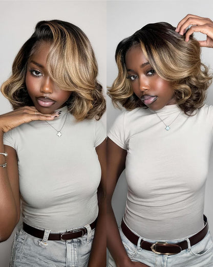 🔥 Last Day 80% OFF 🔥  280% HD Glueless Old Money Bob Wig | Platinum Blonde Balayage
