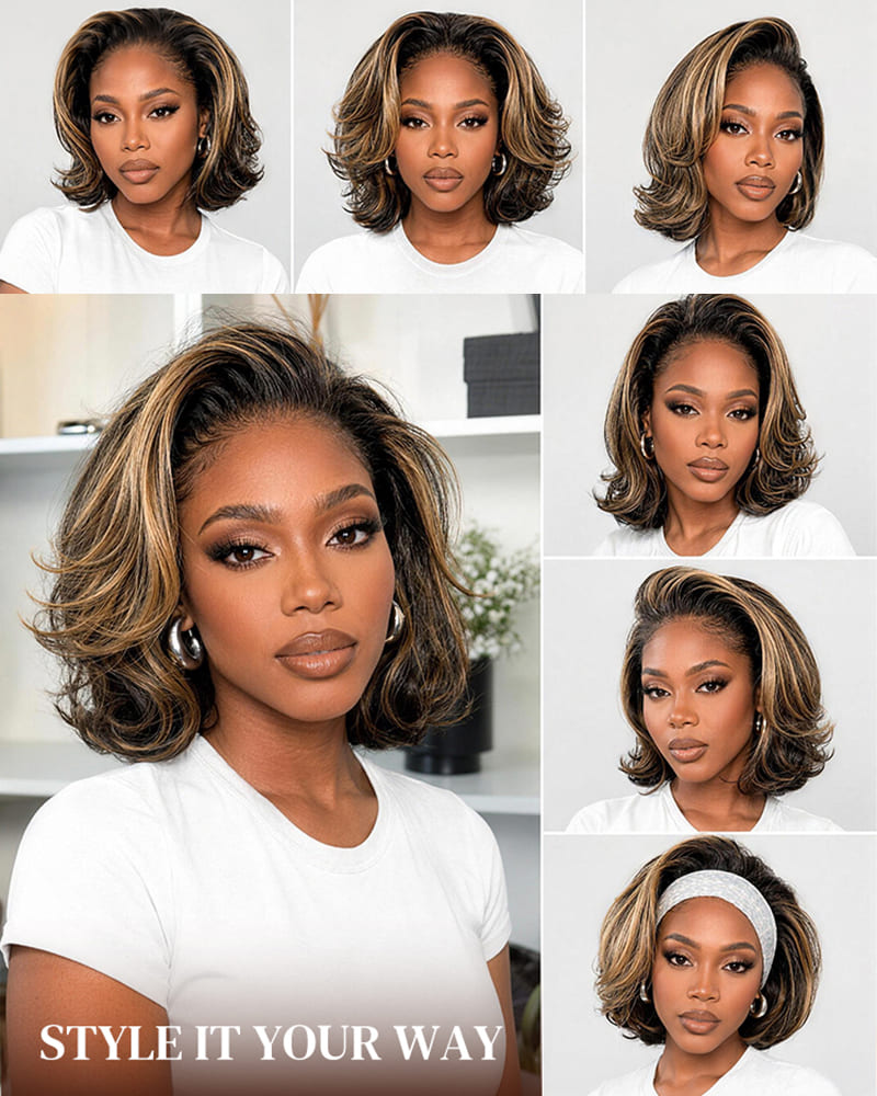 🔥 Last Day 80% OFF 🔥  280% HD Glueless Old Money Bob Wig | Platinum Blonde Balayage