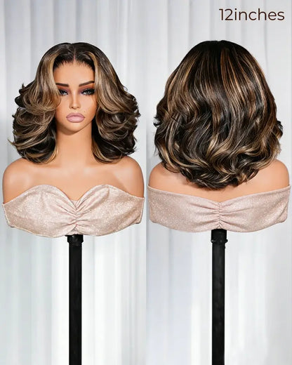 🔥 Last Day 80% OFF 🔥  280% HD Glueless Old Money Bob Wig | Platinum Blonde Balayage