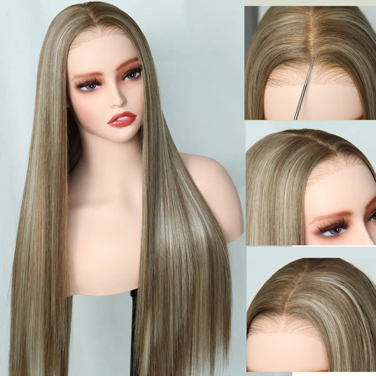 9x7 Glueless Synthetic Lace Front Wig - Straight Style