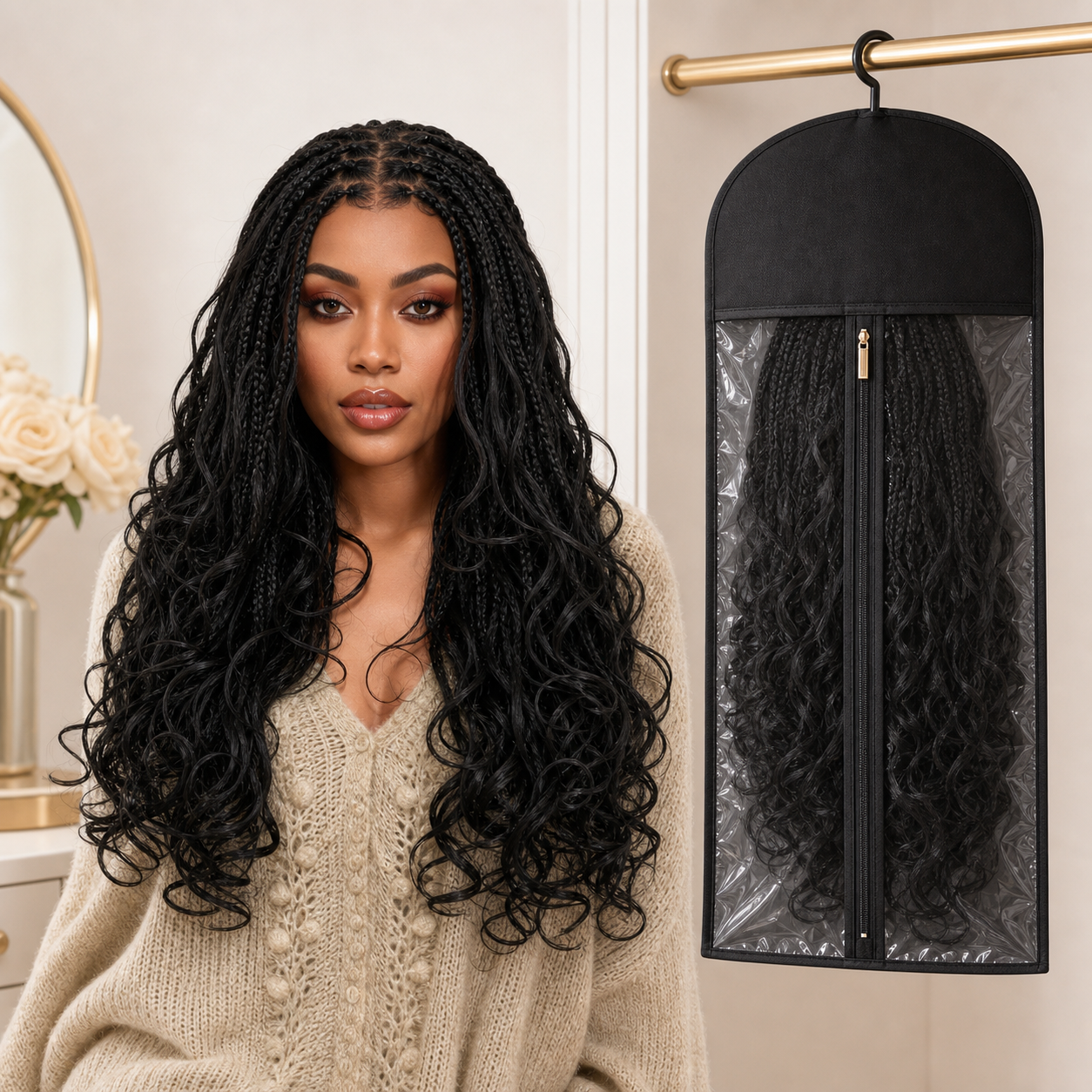 🔥Last Day: 80% Off🔥 HD Lace Knotless Box Braided Wig | Real Scalp Look Glueless Wig