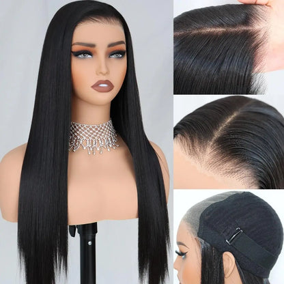 9x7 Glueless Synthetic Lace Front Wig - Straight Style