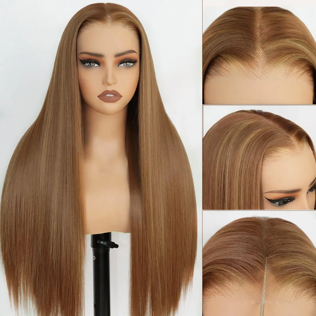 9x7 Glueless Synthetic Lace Front Wig - Straight Style