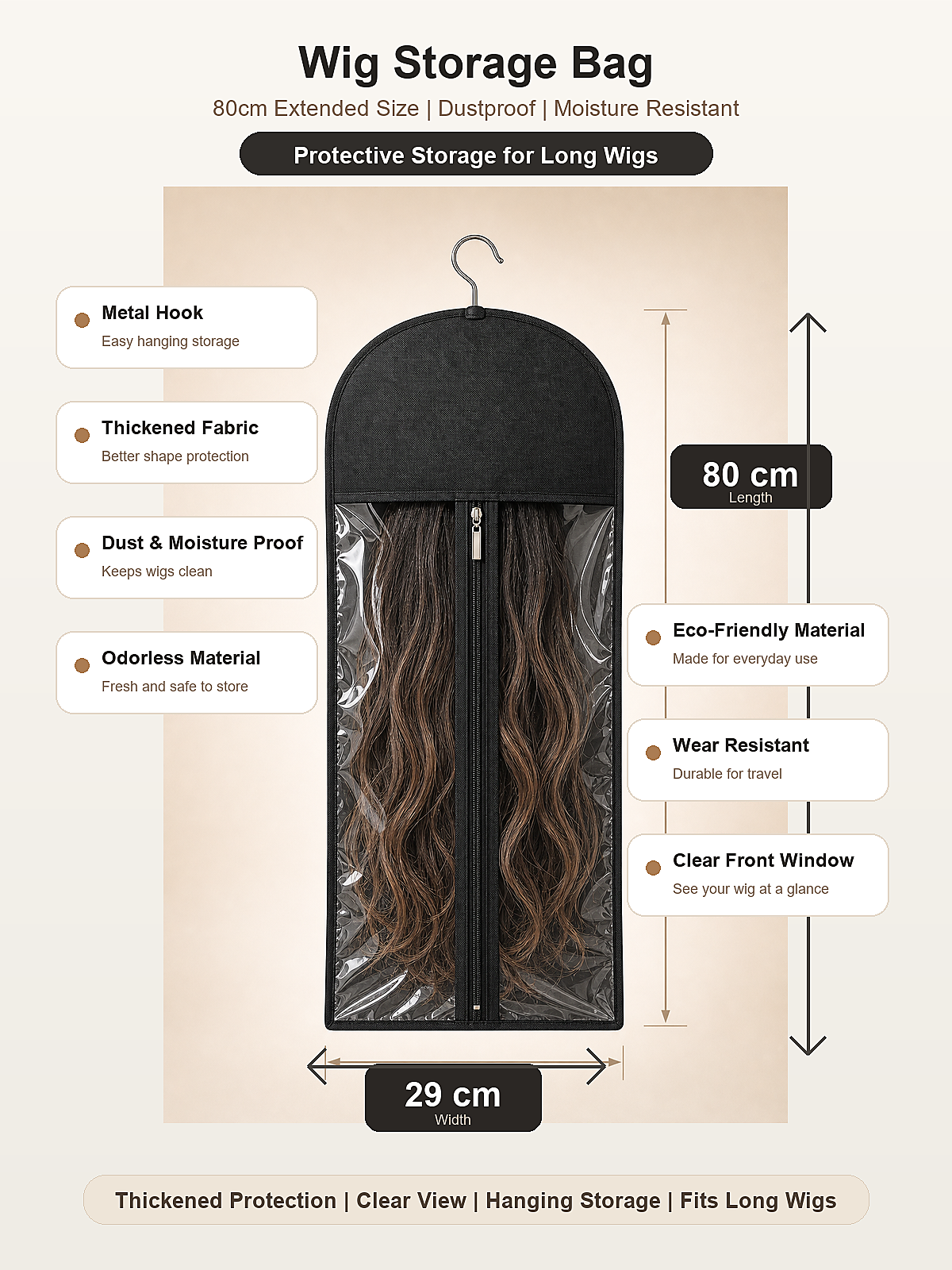HD Lace Knotless Box Braided Wig | Real Scalp Look Glueless Wig - Qelavo